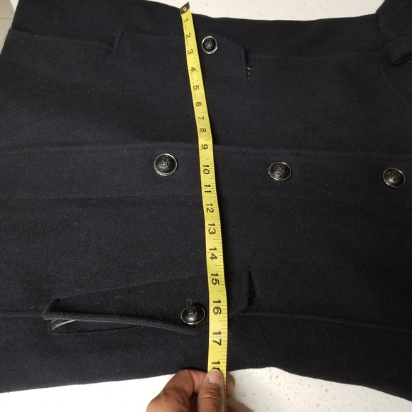 Faboer Womens Sz. 50 Peacoat US Sz. M Black Wool - Picture 13 of 16